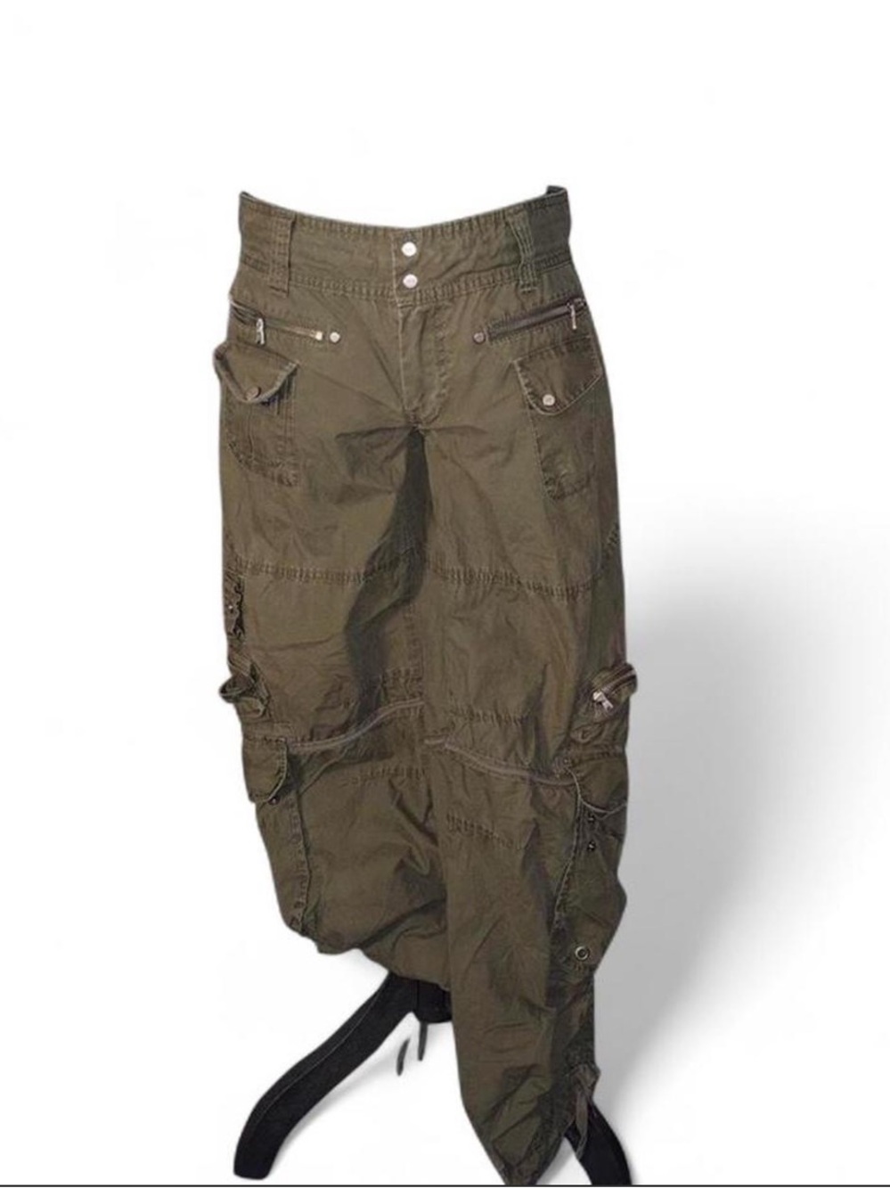 RLX Polo Ralph Lauren Women’s  Olive Cargo Pants with Multi‑Pocket Utility